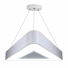 Φωτιστικό led 36W κρεμαστό τριγωνικό μεταλλικό πολυτελείας χρώματος λευκό 60cm x 60cm x 75cm ενδιάμεσο φυσικό λευκό φως 4000Κ 