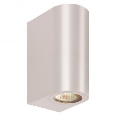 Φωτιστικό σποτ απλίκα τοίχου οβάλ up down (πάνω κάτω) χρώματος λευκό διπλής δέσμης πλαστικό GU10 220V στεγανό αδιάβροχο IP54 15cm x 9,5cm x 7cm για λάμπες led 