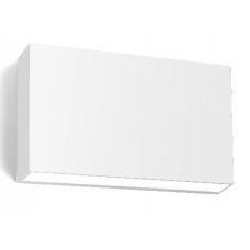 Απλίκα τοίχου φωτιστικό led λευκό up down 12W (2x6W) ορθογώνιο πλαστικό επίτοιχο ενδιάμεσο φώς 4000Κ στεγανό IP65 20cm x 3,9cm x 12,5cm 960lumen