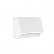 Φωτιστικό τοίχου led λευκό απλίκα 1,5W ορθογώνιο κυρτό πλαστικό επίτοιχο εξωτερικού χώρου θερμό φώς 3000Κ στεγανό IP65 12.5cm x 3,3cm x 6cm 80lumen