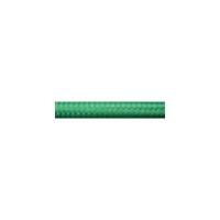 Καλώδιο υφασμάτινο ρεύματος πράσινο χρώμα πάνινη επένδυση κορδόνι στρογγυλό διακοσμητικό διατομής 2x0.75mm για λάμπες led (κουλούρα 50m) 