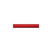 Καλώδιο υφασμάτινο ρεύματος κόκκινο χρώμα πάνινη επένδυση κορδόνι στρογγυλό διακοσμητικό διατομής 2x0.75mm για λάμπες led (κουλούρα 50m) 