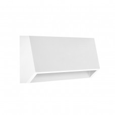 Απλίκα τοίχου φωτιστικό led 3W λευκό ορθογώνιο κυρτό πλαστικό επίτοιχο εξωτερικού χώρου ενδιάμεσο φώς 4000Κ στεγανό IP65 16cm x 3,3cm x 7cm 150lumen