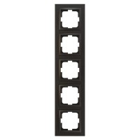 Πλαίσιο πέντε (5) θέσεων πενταπλό μαύρο χρώμα πολυτελείας σειρά Mono