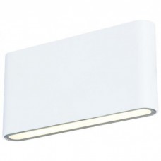 Φωτιστικό led λευκό θερμό φως 3000Κ slim απλίκα τοίχου down 6W ορθογώνιο αλουμινίου επίτοιχο στεγανό IP54 17,5x3x9,1cm 430lumen
