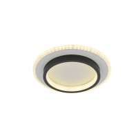 Φωτιστικό led οροφής ή απλίκα τοίχου μαύρο λευκό 25W κυκλικό (στρογγυλό) εναλλαγής φωτισμού σε θερμό φυσικό ή ψυχρό φως Φ23x6cm 2500lumens