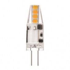 Λάμπα led G4 12V 2W AC DC SMD θερμό λευκό φως 2700Κ σιλικόνης (sillicon) καρφάκι ψείρα 360° 3,7cm x 1cm 200lumen