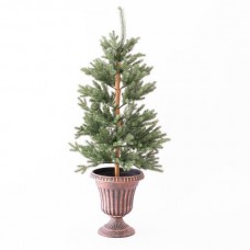 Χριστουγεννιάτικο δέντρο 120cm (1,20 μέτρα) πράσινο τύπου κυπαρίσσι pvc με διάμετρο 40cm σε πλαστικό γλαστράκι και 187 κλαδιά