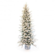 Χριστουγεννιάτικο δέντρο 225cm (2,25 μέτρα) πράσινο χιονισμένο τύπου έλατο Ελσίνκι mix PVC PE διάμετρο 102cm μεταλλική βάση και 850 κλαδιά