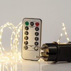 300 Χριστουγεννιάτικα led θερμό φως με κοντρόλ dimmer και πρόγραμμα mini slim λαμπάκια (φωτάκια) με ασημί καλώδιο χαλκού 749cm στεγανά IP44