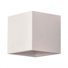 Φωτιστικό απλίκα τοίχου γύψινο (γύψος) κύβος (τετράγωνο) μονόφωτo 1 x G9 χρώματος λευκό 15cm x 15cm εσωτερικού χώρου για λάμπες led