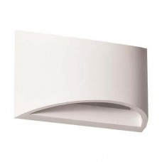 Φωτιστικό απλίκα τοίχου γύψινο (γύψος) medium οβαλ μονόφωτo 1 x G9 χρώματος λευκό 20cm x 12cm εσωτερικού χώρου για λάμπες led