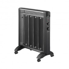 Θερμαντικό σώμα με ρόδες 2000W MICA με θερμοστάτη προστασία υπερθέρμανσης χρώμα μαύρο και κάλυψη χώρου έως 20m²