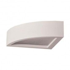 Απλίκα τοίχου γωνιακή 90° φωτιστικό γύψινο (γύψος) οβαλ μονόφωτo 1 x Ε14 χρώματος λευκό 20cm x 20cm εσωτερικού χώρου για λάμπες led