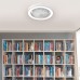 Ανεμιστήρας οροφής πλαφονιέρα λευκός 15W DC moter Φ50cm δυνατότητα αντίστροφης περιστροφής με κοντρόλ led φως 50W και 7 φτερωτές