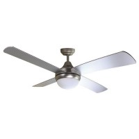 Ανεμιστήρας οροφής 70W Φ130cm χρώματος νίκελ σατινέ με κοντρόλ φως 1xΕ27 αντίστροφη περιστροφή 3 ταχύτητες και 4 φτερωτές