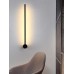 Φωτιστικό μαύρο απλίκα τοίχου βέργα 60cm led 8W 3CCT εναλλαγή φωτισμού από τον διακόπτη τοίχου (3000-4000-6000K) θερμό φυσικό ψυχρό 800lumens