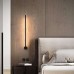 Φωτιστικό μαύρο απλίκα τοίχου βέργα 60cm led 8W 3CCT εναλλαγή φωτισμού από τον διακόπτη τοίχου (3000-4000-6000K) θερμό φυσικό ψυχρό 800lumens
