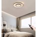 Φωτιστικό led 77W κυκλικό οροφής μαύρο λευκό Φ50cm ντιμαριζόμενο (dimmable) με ασύρματο τηλεχειριστήριο εναλλαγής φωτισμού θερμό φυσικό ψυχρό