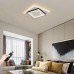 Φωτιστικό led 103W τετράγωνο οροφής μαύρο λευκό 50x50cm ντιμαριζόμενο (dimmable) με ασύρματο τηλεχειριστήριο εναλλαγής φωτισμού θερμό φυσικό ψυχρό