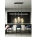 Φωτιστικό κρεμαστό 100cm led 73W μαύρο με 3 σωλήνες dimmable με ασύρματο τηλεχειριστήριο εναλλαγής φωτισμού θερμό φυσικό ψυχρό φως