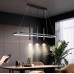 Φωτιστικό κρεμαστό 100cm led 73W μαύρο με 3 σωλήνες dimmable με ασύρματο τηλεχειριστήριο εναλλαγής φωτισμού θερμό φυσικό ψυχρό φως