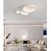 Φωτιστικό led 140W τριπλό στρογγυλό οροφής λευκό 90x60cm ντιμαριζόμενο (dimmable) με ασύρματο τηλεχειριστήριο εναλλαγής φωτισμού θερμό φυσικό ψυχρό