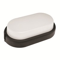 Φωτιστικό απλίκα καραβοχελώνα led 11W 4000Κ ενδιάμεσο φυσικό φως οβάλ τοίχου (επίτοιχο) 168x92x48mm πλαστικό χρώματος μαύρο στεγανό IP54 990lumens