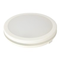Φωτιστικό led 40W πλαφονιέρα στρογγυλό οροφής λευκό Φ40cmx5,9cm 3CCT εναλλαγή θερμό φυσικό ψυχρό φως στεγανό IP65 3600lumens
