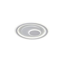 Φωτιστικό led 60W Φ50cm με κύκλους πλαφονιέρα στρογγυλό οροφής λευκό 3CCT δυνατότητα εναλλαγής φωτισμού σε θερμό φυσικό ψυχρό 3300lumens