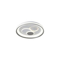 Φωτιστικό πλαφονιέρα led 60W Φ51cm στρογγυλό με σελήνη οροφής λευκό 2CCT εναλλαγής φωτισμού σε θερμό και φυσικό (3000Κ-4000Κ) 1000lumens