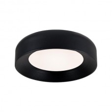Φωτιστικό πλαφονιέρα led 30W Φ48x10cm μεταλλικό στρογγυλό μαύρο 3000Κ θερμό φως 2262lumens