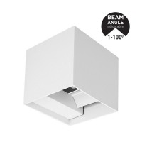 Απλίκα τοίχου led 10W φωτιστικό λευκό τετράγωνο 10x10cm (επίτοιχο) 3CCT δυνατότητα εναλλαγής φωτισμού σε θερμό φυσικό ή ψυχρό 480lumens στεγανό IP65