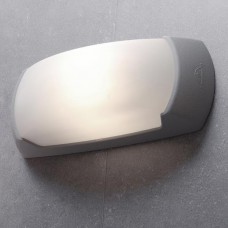 Φωτιστικό απλίκα τοίχου ρητίνης 30cm fumagalli Ε27 χρώματος γκρί κάθετης ή οριζόντιας τοποθέτησης στεγανό IP66
