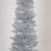 Χριστουγεννιάτικο δέντρο ασημί 180cm (1,80 μέτρα) super slim pvc διάμετρο 48cm μεταλλική βάση και 260 κλαδιά