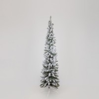 Χριστουγεννιάτικο δέντρο χιονισμένο 240cm (2,40 μέτρα) super slim pvc διάμετρο 61cm μεταλλική βάση και 372 κλαδιά