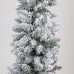 Χριστουγεννιάτικο δέντρο χιονισμένο 180cm (1,80 μέτρα) super slim pvc διάμετρο 48cm μεταλλική βάση και 260 κλαδιά