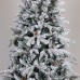 Χριστουγεννιάτικο δέντρο χιονισμένο 210cm (2,10 μέτρα) Αθηνά με κουκουνάρια πολυτελείας διάμετρο 104cm μεταλλική βάση και 913 κλαδιά