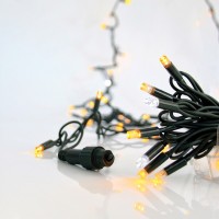Χριστουγεννιάτικα 100 led (90 θερμά led σταθερά 10 ψυχρά led flash) λαμπάκια με επέκταση έως 9 τεμάχια και καουτσούκ καλώδιο 1010cm στεγανά IP65