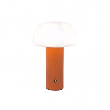 Φωτιστικό πορτοκαλί λευκό επιτραπέζιο 23cm δαπέδου led 3CCT εναλλαγή φωτισμού (3000-4000-6000K) dimmable μπαταρίας επαναφορτιζόμενο με USB στεγανό IP44
