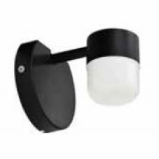 Φωτιστικό επίτοιχο 13x9,5cm led 6,5W 3000Κ θερμό φως μπάνιου πίνακος απλίκα τουαλέτας καθρέφτη 600lumens χρώματος μαύρο στεγανό IP44