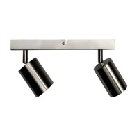 Φωτιστικό σπότ (spot) 26cm μπάρα (ράγα) αλουμινίου οροφής δίφωτo 2xGU10 χρώματος νίκελ ματ σειρά Urban Φωτιστικό σπότ (spot) 26cm μπάρα (ράγα) αλουμινίου οροφής δίφωτo 2xGU10 χρώματος νίκελ ματ σειρά Urban