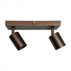 Φωτιστικό σπότ (spot) 26cm μπάρα (ράγα) αλουμινίου οροφής δίφωτo 2xGU10 χρώματος σκουριά σειρά Urban