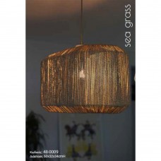 Φωτιστικό μονόφωτο κρεμαστό rattan sea grass με διαστάσεις 60cmx32cmx34cm και ντουί E27 για λάμπες led