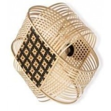 Φωτιστικό πλεξούδα απλίκα τοίχου ή πλαφονιέρα οροφής μονόφωτο rattan bamboo natural 40x40cmx22cm και ντουί E27 για λάμπες led Φωτιστικό πλεξούδα απλίκα τοίχου ή πλαφονιέρα οροφής μονόφωτο rattan bamboo natural 40x40cmx22cm και ντουί E27 για λάμπες led