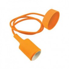 ΦΩΤΙΣΤΙΚΟ ΝΤΟΥΙ Ε27 ΚΡΕΜΑΣΤΟ 80cm ΠΟΡΤΟΚΑΛΙ ΣΙΛΙΚΟΝΗΣ ΕΤΟΙΜΟ ΜΕ ΡΟΖΕΤΑ ΚΑΙ ΚΑΛΩΔΙΟ 2Χ0,75mm 