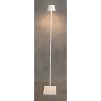 Φωτιστικό δαπέδου (επιδαπέδιο) 120cm μπαταρίας led 2W θερμό φως 3000Κ 170lumens επαναφορτιζόμενο λευκό ντιμαριζόμενο (dimmable) IP65