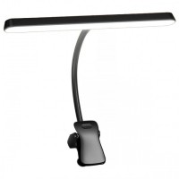 Φωτιστικό γραφείου led 29cm με κλιπ μανταλάκι 2,1W μαύρο 3CCT 150lumens επαναφορτιζόμενο μπαταρίας επιτραπέζιο ντιμαριζόμενο (dimmable)