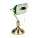 Φωτιστικό πορτατίφ κλασικό γραφείου χρώματος μπρονζέ με πράσινο γυαλί επιτραπέζιο και Ε27 ντουί