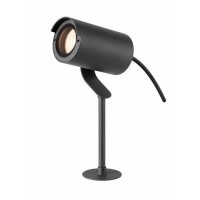 Φωτιστικό σποτ κήπου σιντριβανιού αλουμινίου μονό καρφωτό ή δαπέδου με ντουί GU10 στρογγυλό χρώματος γραφίτης στεγανό IP65